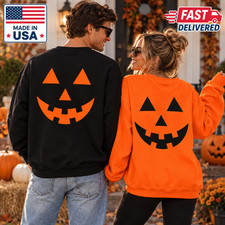 Jack O Lantern Halloween Sweatshirt, Cute Pumpkin Crewneck Gift