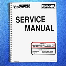 MERCURY 75 MARATHON 75 SEA PRO 90 100 115 125 65/80 JET '97 SERVICE MANUAL BINDE