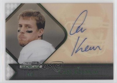 2012 Press Pass Showcase Green 4/5 Case Keenum #SC-CK Auto vb2