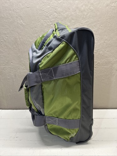 Eddie Bauer GATE 21 Rolling Hard Bottom Duffel Bag Suitcase Extend Handle Green - Picture 5 of 11