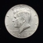 40% Silver 1966 Kennedy Half Dollar - 08-56