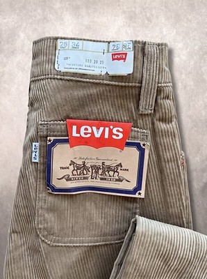 Levi's 633 Vintage y2k 1979 Rippsamt beige neu Etiketten Made in France
