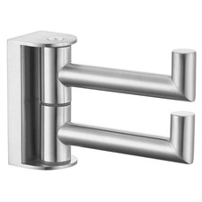 Double Towel Hook Brushed Nickel SUS304 Stainless Steel Wall Mount Robe