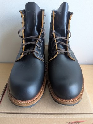 Red Wing Beckman Black Klondike 9060 8D with Kiltie & Laces NIB *Factory Firsts''