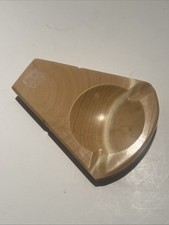 1970s Marble Ashtray Hand Carved Heavy 5x3.5  Retro  Sanded Spot Natural