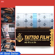 Tattoo Aftercare Bandage 40ft x 6in Waterproof Adhesive Film Wrap Healing