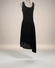 Princess Vera Wang Black Asymmetrical Ruffle Dress Women's Size Large  