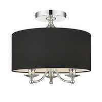 Moderne Chrom Schwarz Glamour Deckenleuchten 3X40W/E14