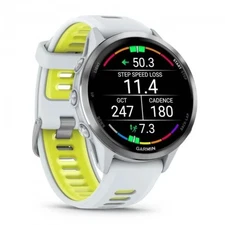 Garmin Forerunner 970 DLC Titanium GPS Watch White with Yellow Band 010-02969-01