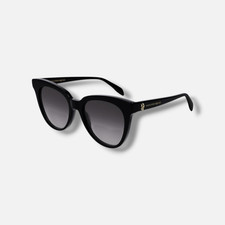 Alexander McQueen AM0159S Women's Black Cat Eye Sunglasses 53-19-150