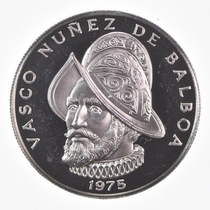 SILVER - WORLD Coin - 1975 Panama 1 Balboa - World Silver Coin *050