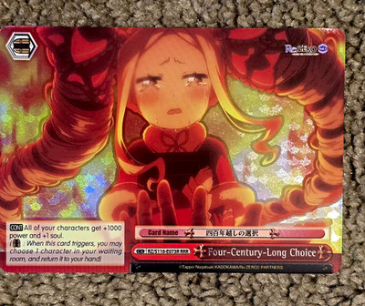 Weiss Schwarz Re:ZERO Beatrice SR RRR Foil English 2-Card Lot