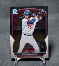 Edouard Julien 1st Chrome Prospect Rookie RC 2023 Bowman Card #BCP-82 Twins. rookie card picture