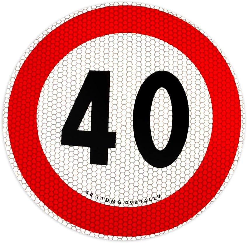 Contrassegno Limite Velocità 40 Km/H Adesivo Omologati EU