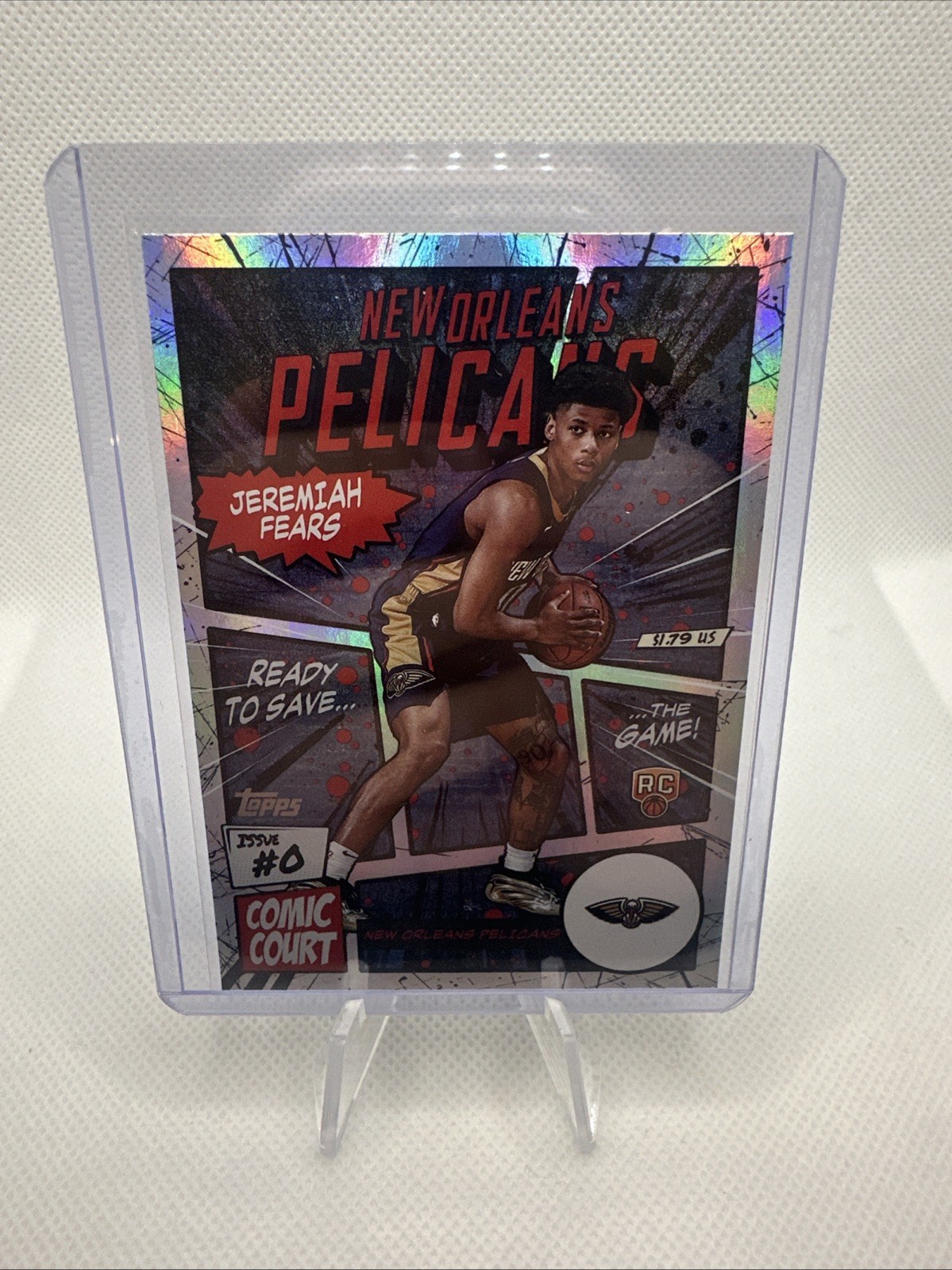 2025-26 Topps Basketball Jeremiah Fears Comic Court Case Hit SP #CC-19