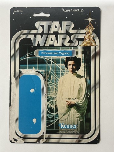 Vintage 1977 Star Wars Original Princess Leia Organa 21 Cardback