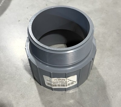 GF Georg Fischer 9836-040 Male Socket Adapter 4 x 4 in, Schedule 80 2PLP8 *NEW*