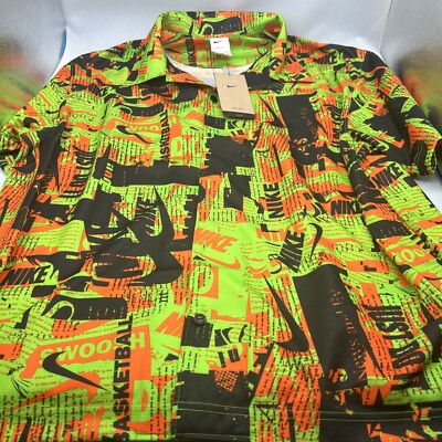 Nike Dri-FIT Basketball Shooting Button Down Shirt Men's L Multicolor DX7860-398