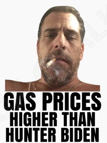3” Funny Gas Prices Sticker Higher Than Hunter Biden Political Humor | eBay