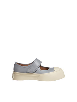 MARNI Pablo Women's Gray Leather Mary Jane Sneakers New