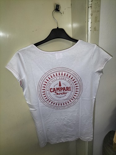 Damen T-Shirt Kurzarm Werbung Aperitif Campari Soda Milano Größe S - Bild 6 von 11