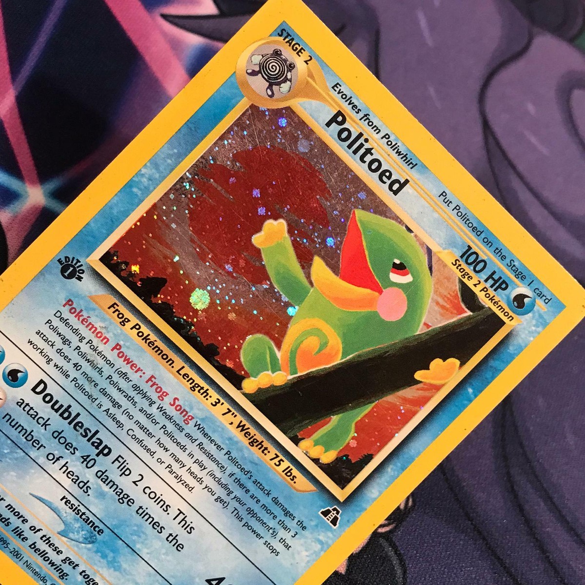 1ST EDITION Politoed~ 8/75 ~ Holo ~ NEO DISCOVERY ~ MODERATE PLAY
