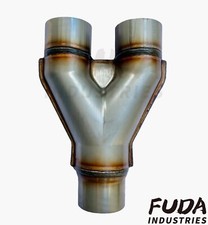2.5 In Out Dual Universal Stainless Steel Y Pipe Adapter Exhaust Pipe