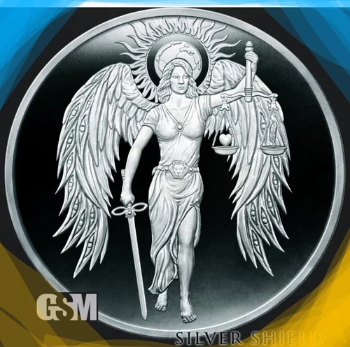 1 oz Silver 2024  LADY JUSTICE  Proof Silver Shield