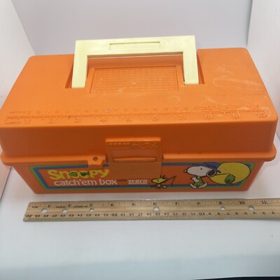 tkg 　vtg sbpc mcbk セット品 VTG Zebco / Old Pal Snoopy & Woodstock Catch Em Fishing Tackle Box
