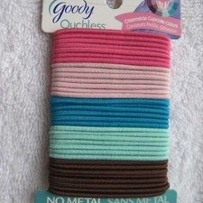 36 Goody Ouchless Small Diameter Size Skinny Thin No Metal Elastic Hair Bands