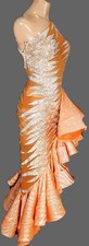 L2293 ballroom Specialty Adult Rhythm/ Latin dress UK10 US 8 champagne