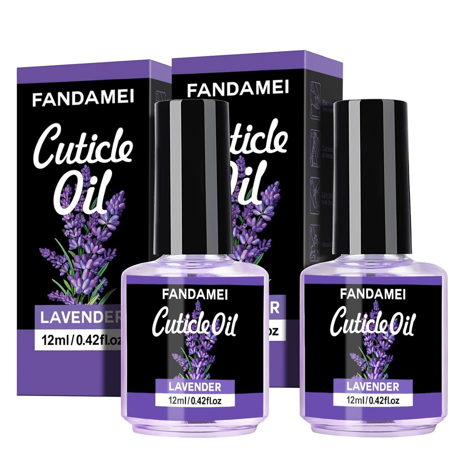 Lavender Cuticle Oil, 2PCS Nourish Strengthens Dry  Nails, , 0.42 oz.-image