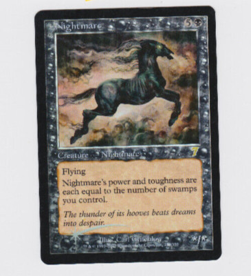 Magic The Gathering:  FOIL NIGHTMARE, Core Set 7th Edition NM/LP