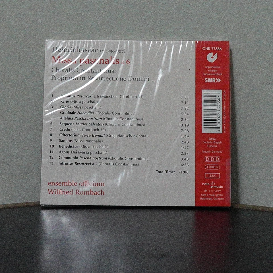 ENSEMBLE OFFICIUM / WILFRIED ROMBACH HEINRICH ISAAC: MISSA PASCHALIS NEW CD - Image 2 of 3