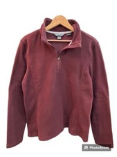Eddie Bauer Women's Polartec Fleece 1/4 Zip Pullover Plum Size Medium