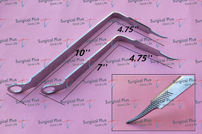 Bent Hohmann Knee Retractors Narrow with Extra Grip Tip  Hip Arthroplassty