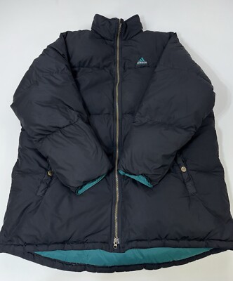 Vintage 90s Adidas Equipment Big Logo Long Puffer Down Jacket