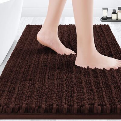 Extra Large Bathroom Rug Set 3 Piece Ultra Soft Absorbent Non Slip Chenille Mats