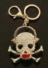 SKULL With Rhinestone 3D Keychain