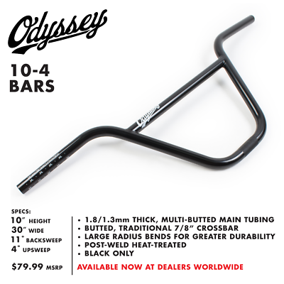 ODYSSEY Ten Four Handlebar Rust Proof Black | eBay