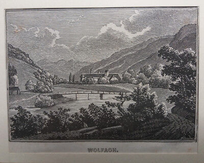 Kaufen Wolfach Von Westen / Holzstich Heunisch Von 1836 / Selten