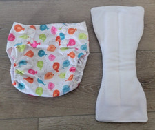 Cloth Diaper Size L Free Insert Handmade -Fabric made In USA NEW