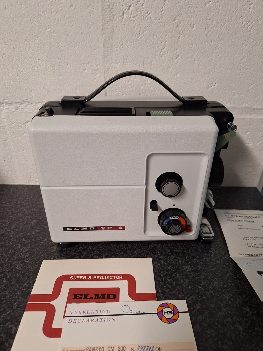 【8ミリ映写機】 エルモ ELMO VP-A Vintage 8mm Projector Super 8 Elmo VP-A in original box from