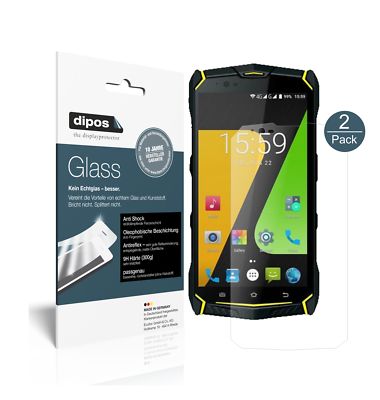 2x Schutzfolie für Jesy J9S matt - Anti-Shock 9H Folie dipos Glass Displayfolie