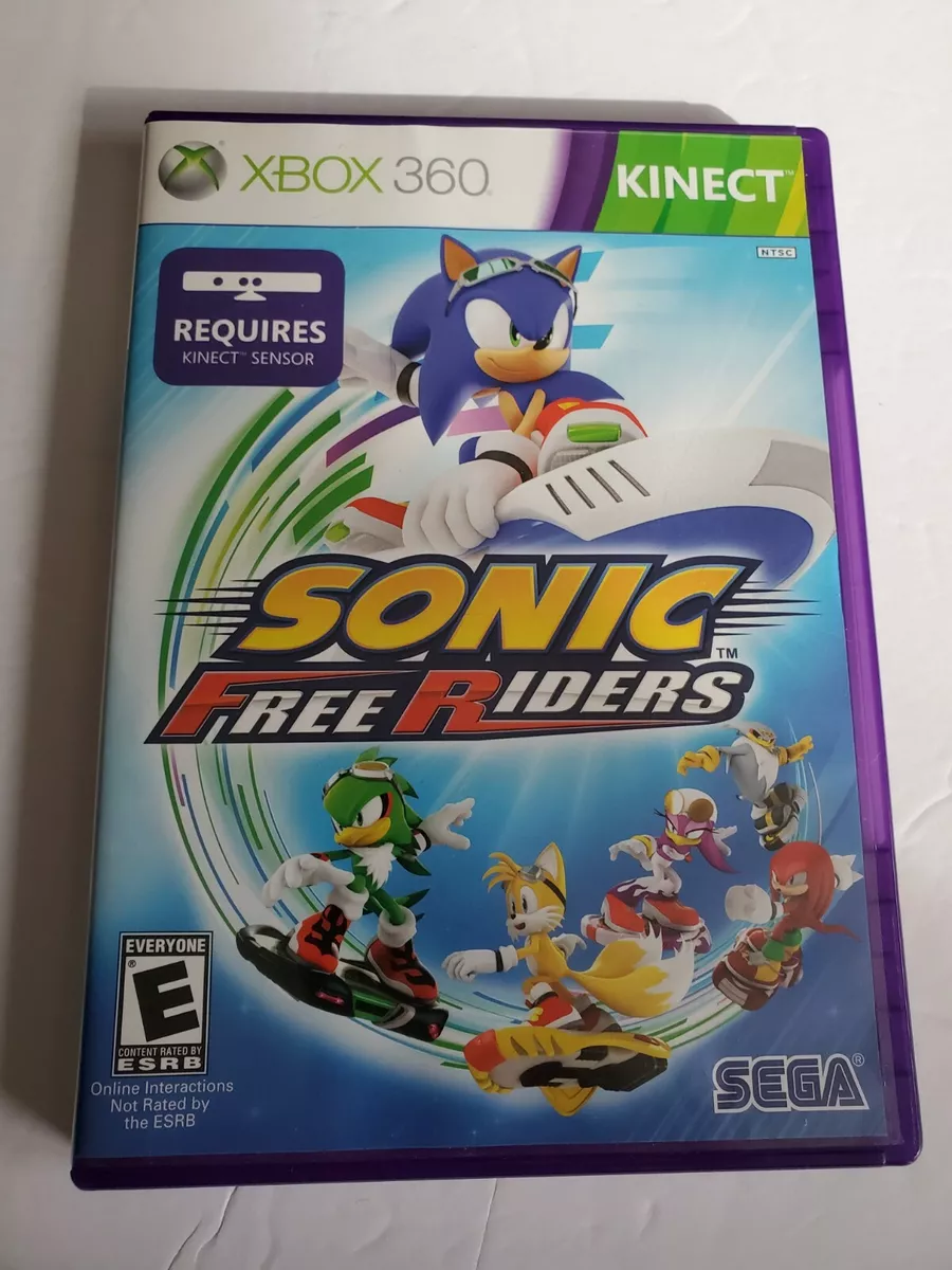 Sonic Free Riders Microsoft Xbox 360 Kinect Game Complete in box with Manual