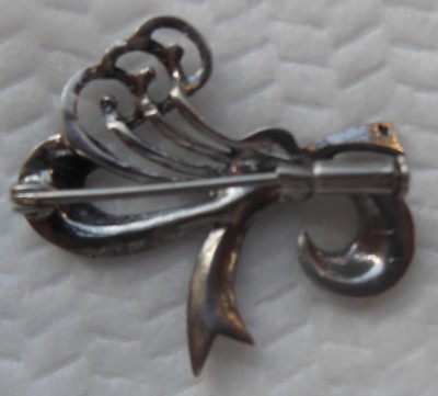 Broche Vintage En Argent Massif - Tête De Sanglier Poinçon, Hématite Et Marcassite - Occasion Collection