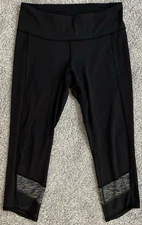 Lululemon Women's Size 8 If You're Lucky Crop Full-On Luxtreme Black Leggings A7