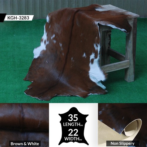 Premium Dark Brown Goat Hide Rug – Natural Hair-On Leather, Stylish & Versatile - Picture 3 of 10