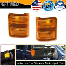 2PCS Side Mirror Lights Amber Lens For Ford F250 F350 F450 F550 Super Duty 08-16