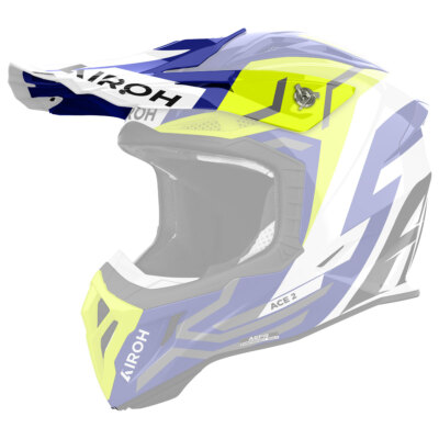 Airoh Aviator ACE 2 Ground Helmet Front Yellow Blue
